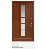 UNILUX Model 2218 Jatoba Tone Frame Door, Masterligne Glass, Premium Handle, Custom Timber Entry Door